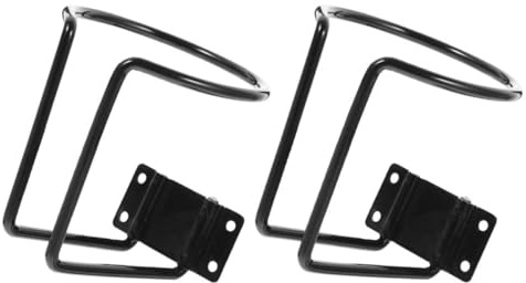 Ciieeo 2 Soportes Portavasos de Metal Negros para Coche, Barco y Autocaravana, Soporte para Botellas, Latas y Tazas, Accesorio Resistente para Bebidas en Exterior, Fácil Montaje