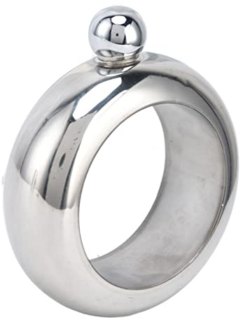 lyrlody Bracelet Flasque caché en Acier Inoxydable pour Whisky et Vin, capacité de 100 Ml avec Entonnoir, pour Fêtes, Noël, Anniversaires