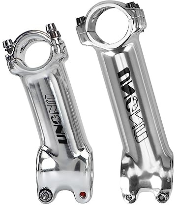 Zpengtai Cykelstjälkar 1 st silver MTB effekt 17 grader cykelstyre stam 25,4/31,8 mm cykelbord reservdelar för 60-130 mm stigning (25,4 x 100 mm 17 stjälk)
