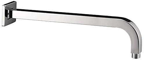 SANIDELL Brausearm (BL-AM 8) Länge 45cm Wandarm Duscharm Rund für Kopfbrause Regenduschkopf Wandmontage Duschkopfarm,Messing Verchromt