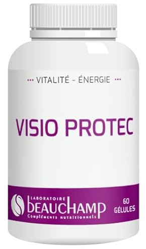 Laboratoire Beauchamp - Complément alimentaire VISIO PROTEC - 60 gélules - Pour les yeux et la vision - Myrtille, Lutéine, Zéaxanthine, vitamines et minéraux - Développé en France