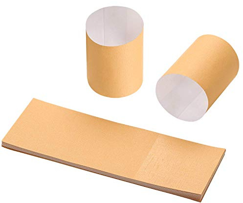 Gmark Paper Napkin Band Box of 500, Paper napkin rings self adhesive (Biege) GM1105A