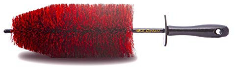 EZ Detail Brush Big - Red - Wheel Rim Cleaner for Cars, Bike, Trucks, Motorcycle, and Other Vehicles. Non-Scratch Auto Detailing Tool, Easily reaches Nook and Crannies