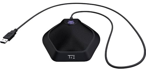 USB Boundary Conference Microphone (TG11) Microphone Capsule (for Recording and Transmitting Meetings, Integrierter Pop Filter, Omnidirektional, Plug & Play, Mute, LED Display, stabiles Metallgehäuse)