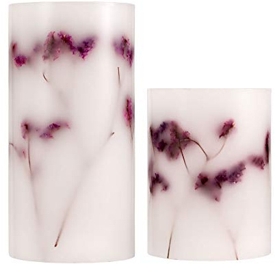 Pauleen 48129 Shiny Bloom Candle Wachskerze mit Batterie mit Timerfunktion 6H Timer LED Kerze 2er Set