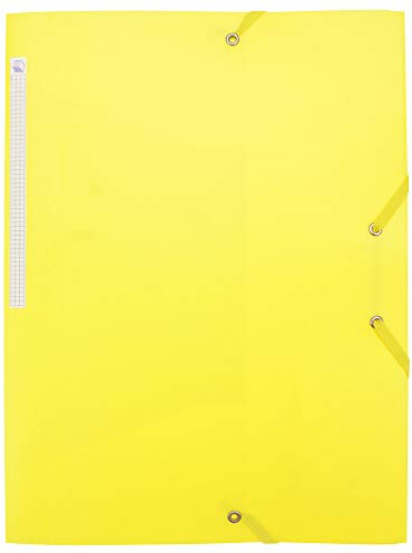 Waytex Gummizugmappe mit 3 Klappen PP 4,5/10 weich und blickdicht A4 - gelb 931454 1 Ordner