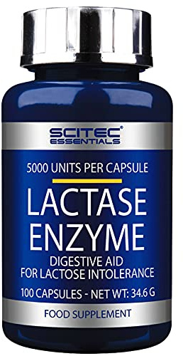 LACTASE ENZYME 100 Capsules | Bestrijdt lactose-intolerantie | Hulp bij spijsvertering | Voedingssupplement voor spijsvertering Lactose