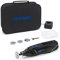 Dremel 8260 Akku-Rotationswerkzeug, 12V 3Ah Lithium-Ionen-Akku, Multifunktionswerkzeug Set mit 5 Zubehörteilen, bürstenlosem Motor, Konstantelektronik, variable Drehzahl 5.000–30.000/min, Bluetooth