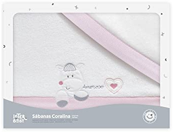 various Interbaby - Juego de Sábanas de Invierno para Minicuna en Coralina (BCO/Rosa Amoroso)