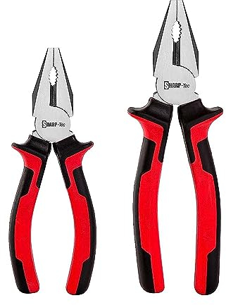 Sharp-Tec Set di 2 pinze combinate con manico antiscivolo, 160 mm e 200 mm
