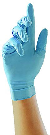 Ink Jungle Protect Blue Nitrile Gloves GU0041 GU0042 GU0043 GU0044 GU0045 - Heavy Duty, Multipurpose, Powder Free & Latex Free Disposable Examination Gloves, Box of 100 Gloves, Blue (Extra Small)