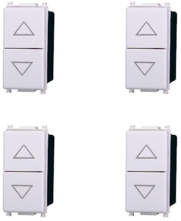 Commutatore Pulsante Tapparelle, Compatibile Con Vimar Plana (4 Pezzi)