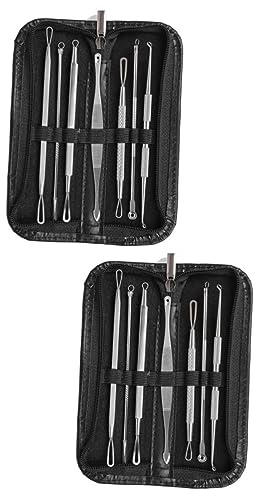 POPETPOP Pimple Remover Set 14 Stk Komedonen-extraktor Pickel-tools Werkzeug Mitesser-extraktor Mitesser Entfernen Akne Ausziehwerkzeuge