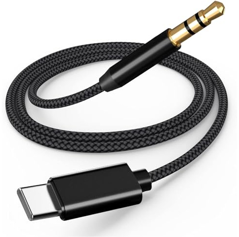 Avigers USB C to 3.5mm Aux Cable, 1.2m | 1.2m digital audio cable for car stereo, speakers and headphones, compatible with USB C phones, tablets and laptops