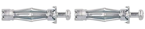 Molly M18106-XJ Chevilles Métalliques à Expansion avec Vis M6 Ø 11mm, 50 mm, Gris, Set de 10 Pièces (Lot de 2)