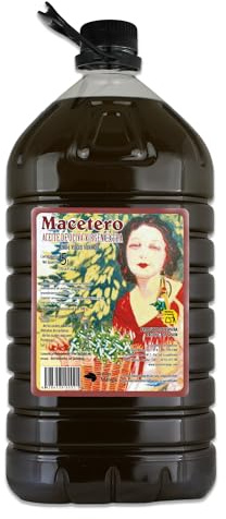 Aceite de Oliva Virgen Extra-Macetero | Garrafa 5 Litros | AOVE | Primera Prensada en Frio | Acidez Max. 0,8 grados