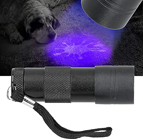 Lampe Torche de Détection de Lumière UV, Lampe de Poche Ultraviolette de Détection de Taches D'urine D'animaux Domestiques, Détecteur de Lumière Ultraviolette Portable, Lampe de Poche de Lumière Noire