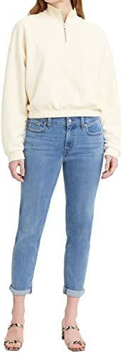Levi's Mid Rise Boyfriend Jeans för kvinnor, Lapis Topic, 33W / 30L