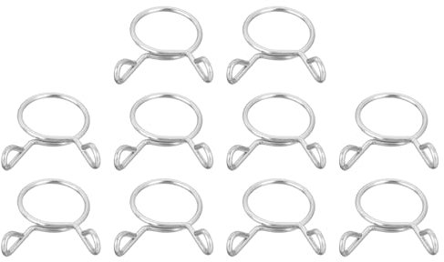 QUARKZMAN 10 Pcs Clips à Ressort pour Tuyau de Conduite de Carburant, 17mm Diamètre Intérieur Acier Inoxydable 304 Pinces à Ressort pour Tuyau d'Eau, pour Moto, Scooter, ATV