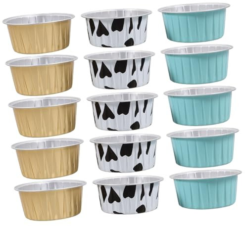 LALADEFIEE 15pezzi Teglie Per Dolci Per Muffin e Riutilizzabili e Sicuri Per Design