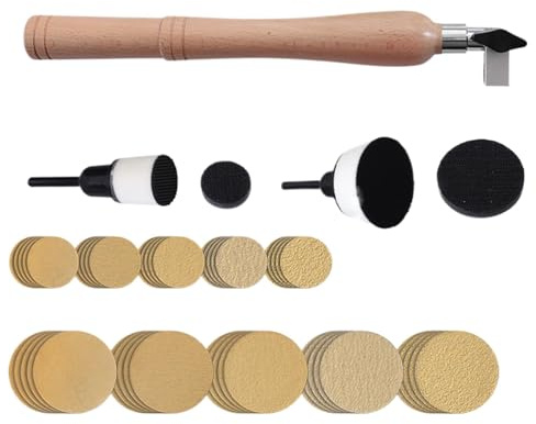 Piccole levigatrici per spazi ristretti, kit di dischi abrasivi a ciotola, strumento per levigatura del legno, strumenti per la lavorazione del legno, levigatrice artigianale con 2 cuscinetti per