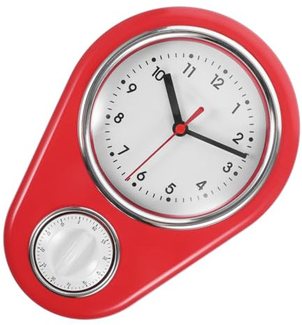 Mikinona Modern Style Battery Kitchen Timer Wall Clock Silent Non-ticking for Cooking Home Kitchen Decor