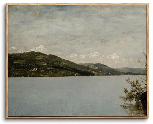 hyidecorart Vintage Bilder mit Rahmen Natur Landschaft Gemälde 30x40 cm | Retro-Kunst, HD-Druck, Einfach Aufzuhängen, Schnelle Montage, Für Viele Räume, Klassische Wanddeko, Geschenk, Klein