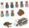 minkissy Set of 10 Small Bottles Crystal Decor Crystal Tumbled Stones for Wedding Favor