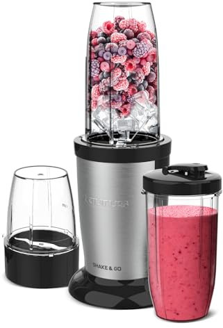 Taurus - Batidora Portátil | 800W Potencia | 2 Vasos de 500ml | Picador de 150ml | Cuchillas Intercambiables | Perfecta para Smoothies y Moler Especias