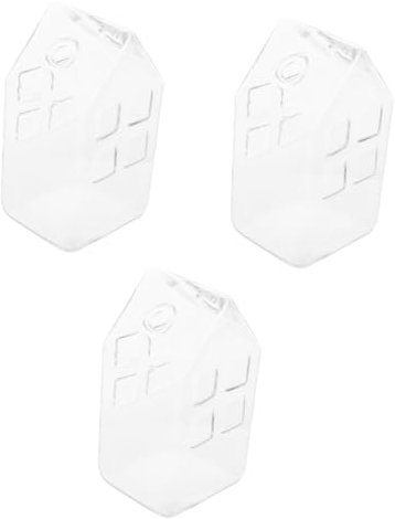 VOSAREA 3 Pcs Glass Flowerpot House Shape for Home Decor Flower Arrangement