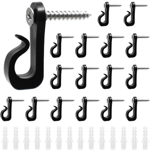 GOIYZTTR 40 Pcs Screw in Hooks Q-Hanger Screw Hooks Festoon Light Hook Outdoor Indoor Lights Holder Hook Used for Hanging String Lights and Potted Plants
