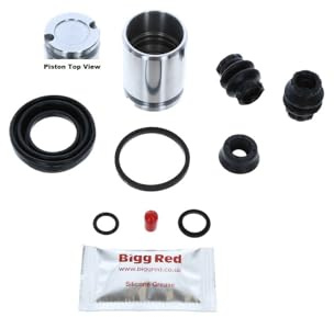 Rear Brake Caliper Seal and Piston Rebuild Repair Kit Compatible with Citroen C8 2002-2014