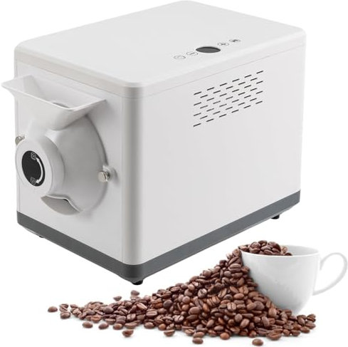 HSSMEUR Household Coffee Bean Roasting Baking Machine,Coffee Bean Roaster Machine,Temperature Adjustment,Non-Stick Pot(110v)
