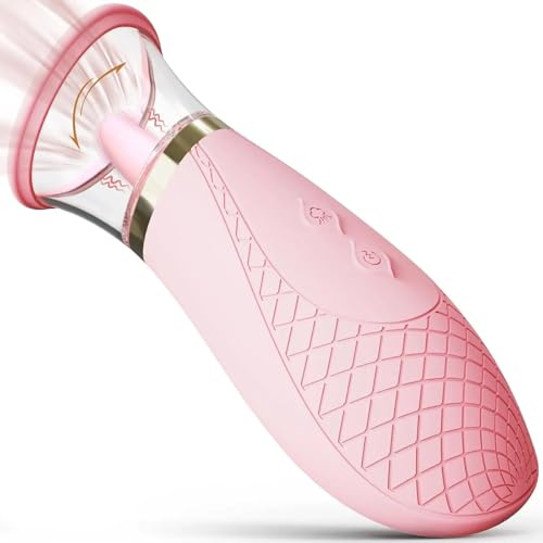 Brustwarzen Stimulator für Frauen mit 9 Saugfunktionen Zungenvibrator Brust Nippelsauger für Sie Vibration Spielzeug für Brüste Pussy Foot Sex Brust Massagegerät LZYLWC (Rosa)