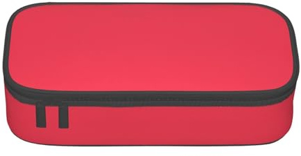 NBHDZENGW Begonia Red Large Capacity Pencil Case,Multi-Compartment Stationery Toiletry Bag for School,Office,Travel-Durable Polyester (Stylish Printed Design)