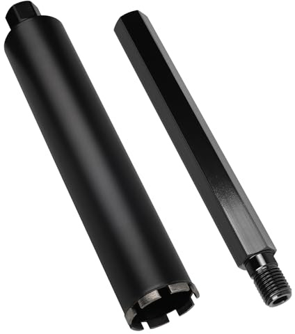 CPROSP ⌀68mm Corona de Diamante para Hormigo 1¼ UNC, con Broca de Extensión 400mm, Diamantina para Perforar en Hormigón, Mampostería y Piedra