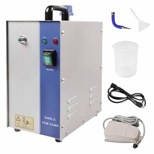 Limpiador De Vapor para Joyería Comercial De 2 L Limpiador De Vapor para Joyería Bullion De 1300 W Limpiador De Acero Inoxidable Eléctrico Doméstico Profesional para Joyerías Y Estudios(4L,110V)