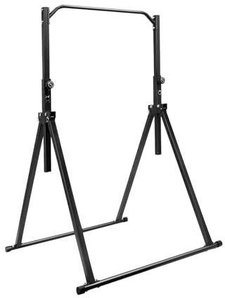 Power Tower Dip Station Klimmzugstange Freistehend 200kg Belastbar Höhenverstellbar 175-230cm Faltbar Kraftstation Home Gym mit Dip Barren Rückentrainer für Klimmzüge Liegestütze Bauchtraining