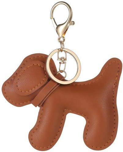 Vesavifaka Leder Hund Taschenanhänger – Hundeliebhaber Schlüsselanhänger für Damen, Bag Charm für Handtaschen, Geldbörsen, Auto Tasche Accessoires