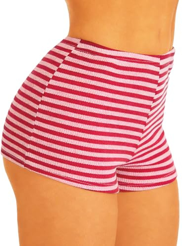 Navneet sovshorts dam randiga hotpants korta byxor sexiga sovbyxor sommar booty shorts loungewear Y2K