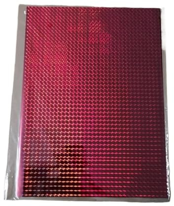 LCKKJHG Transferfolie 50 Stücke Heißprägefolie Papier Laminator Laminieren Transfer Auf Eleganz Laserdrucker Handwerk 20x29cm A4(Red Square)