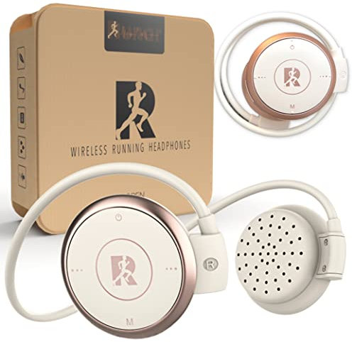 Running Headphones designed by Runners - Wireless Bluetooth V5.0 Neckband Earphones for Sport Exercise Jogging Gym Workout Marathon Headphones for Running