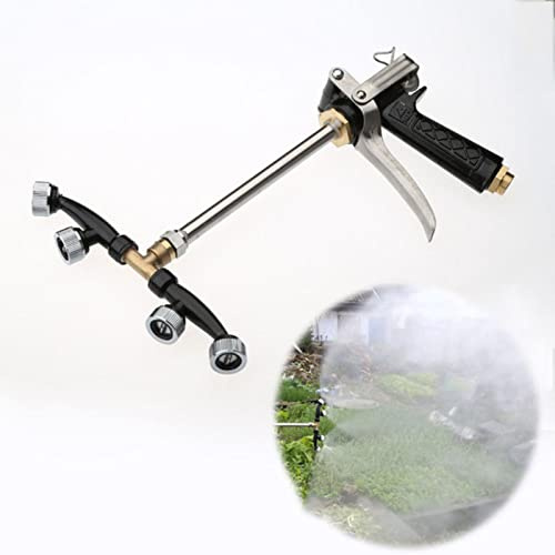 PUYYDS Pistola de Boquilla atomizadora, Pistola pulverizadora de Agua de Alta presión, Manguera pulverizadora, riego de jardín, aspersión, Niebla Fina en Forma de Abanico, agrícola