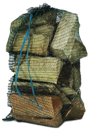 sackmaker Net Bags - Industry Grade Net Bags for Logs, Kindling, Shellfish, Vegetables, Fruit etc. Drawstring closing tie built into the bag (50x80cm, 20)