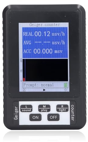 Contatore Geiger Rilevatore di Radiazioni Nucleari, Dosimetro di Radiazioni Aggiornato, Beta Gamma XRay Monitor di Radiazioni Portatile Portatile Ricaricabile con Display LCD