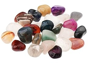 NKlaus 100g Pietre burattate Multi Mix 10-15 mm Pietre curative Pietre Gemme Decorazione Pietre Gioielli 14699