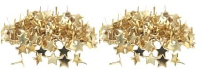 2 Set 50 Stück Metall Mini Brads Stamping Papier Befestigungselemente Brads für Scrapbook Büro