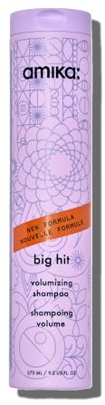 amika Big Hit Volumizing Shampoo 275 ml| Volumen-Shampoo für feines bis mittleres Haar | sofortiges, langanhaltendes Volumen, mehr Fülle & Kraft ohne Beschweren | mit Koffein & Glycerin | vegan