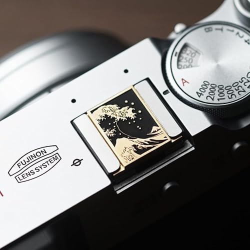 DBZZ Wave Art Metal Hot Shoe Cover for Fujifilm X100VI for Nikon for Leica