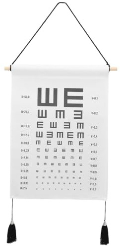 BESTOYARD Visuelle Testdiagramm Wandanhänger 19.49X13.58In Polyester Hängende Augendiagramm Für Augenuntersuchung Zuhause Klassenzimmer Visueller Sehtest